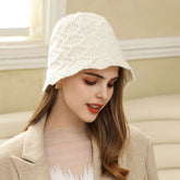 Handgefertigte, gestrickte, ausgehöhlte, Ausschnitte, einfarbige, warmhaltende Ohrenschützer, lässig, süß, trendige Strickmütze mit großem Kopfumfang